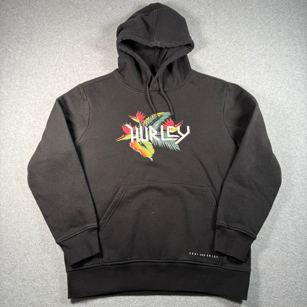 Hurley Hoodie Men's Small Black Tropical Logo – Flaws Shown